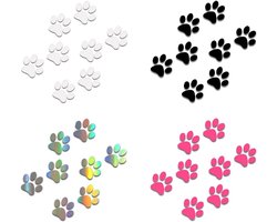 4 Stuks - Reflecterende stickers - Reflecterende Veiligheids stickers - Zwart, Zilver, Roze, Iriserend - 12.5*9.5cm - PET - Universele Veiligheidsstickers - Auto stickers - Motorhelm Stickers - Fietsreflectoren - Voor Auto, Motor, Fiets, Helm