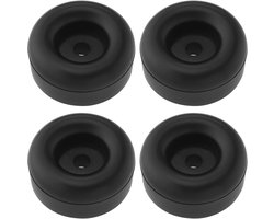 4 Stuks Rubber Schokabsorberende Voetjes voor Meubels - Grote Kussens voor Sofa, Stoel, Tafel en Bed, 64x27.5x28.5mm, Zwart