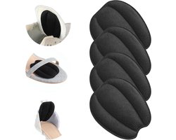 4 Stuks Schoentong Pads, Antislip Kussen Inleggers, Onzichtbare Voorvoet Kussens voor Te Grote Schoenen, Plakbare Tong Pads voor Losse Schoenen, Comfortabele Vulling voor Mannen en Vrouwen