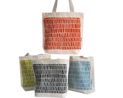 4 stuks schoudertas katoen - shoppingtas - All Over Design Katoenen Tassen 4 stuks (4 ontwerpen) - Eco - Bio - 'Cotton Not Plastic'