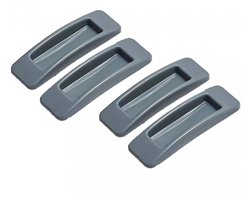 4 stuks - Schuifdeur komgreep - Schuifdeurgreep - Handgreep - 10.9*3.3*1.4cm - Meubelhandvat - Meubel Handvat - kunststof - grijs - Eenvoudig te installeren - Zelfklevend