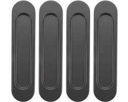 4 stuks - Schuifdeur komgreep - Schuifdeurgreep - zwart - 149*35*6 mm - Meubelhandvat - Meubel Handvat - Deurbeslag - Meubelknop - Zelfklevend - metaal