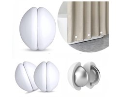 4 Stuks Shower curtain Weights - Douchegordijn gewichtjes – Gordijngewichten - Siliconen magneten - Voor douchegordijn/tafelkleed - Wit - LOUZIR