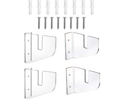 4 stuks Skateboard Muurbevestiging Acryl Skateboard Display Rekken Stand Skateboard Opslaghanger Skateboard Muurbevestiging Past op Skateboard Longboard Snowboards Waterski's
