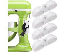 4-stuks snoeropberger - snoerhouder - snoerorganizer - snoeropberger voor keukenapparatuur - keukengadget voor snelkookpan, blender, koffiezetapparaat, airfryer - wit