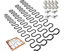 4 stuks Sofa Federen 50cm, Sofa vervangende veren, Bank veren, Wellenfederen voor polstermeubels, Reparatieset voor Sofa veren, Meubelveer met Veerklemmen en Schroeven, Diameter 4,0, Lengte