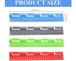 4 stuks - Sokkendroger - Draagbare washaken - Sokkenhouder - Kledingrek - Vierdelig droogrek voor sokken en kleding - winddicht droogrek - kledinghanger - plastic kledinghanger - voor hoeden, schoenveters, handdoeken en sokken - 32*5cm - 4 kleuren