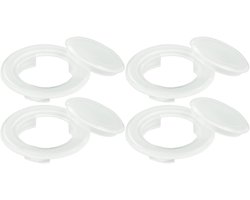 4 stuks - tuintafel parasolgat ring en dopset - kunststof parasolgat plugafdekking - vervangende onderdelen voor parasolvoeten - voor parasolgatinzetstuk - voor buitentuinparasol - transparant - 65*10 mm