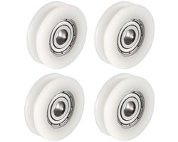 4 stuks U-groef nylon kogellagers - Voor meubels en deuren
