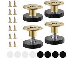 4 stuks verstelbare meubelpoten - 27-40mm verstelbare poten - hoogte verstelbare poten voor meubels zoals tafels, kasten en bedden