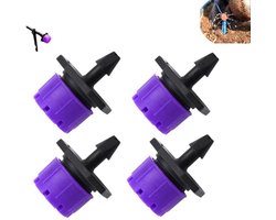 4 stuks - Waterdruppelaar voor Planten - druppelaar - Waterdruppelaar Klein - Druppelsysteem Kamerplanten - Verstelbaar - Tuinieren - Druppelbevloeiing - Fruitboomdruppelaar - Mini - Paars - 25*20mm - Tuinaccessoires - Buiten - Tuinaccessoires