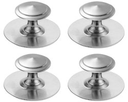 4-stuks zelfklevende ladeknoppen - roestvrijstalen keukenkastgrepen - geschikt voor zilver