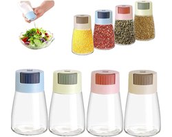4 stuks zout- en peperstrooiers, 180 ml strooier met deksel, nauwkeurige doseerpotjes voor zout, peper en specerijen, voor in de keuken of een restaurant.