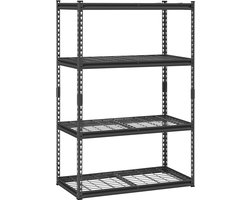 4-Tier Zware Opslag Rekken, Verstelbare, IndustriëLe Multi-Purpose Rekken Voor Garage, Magazijn, Keuken, Kelder, Zwart