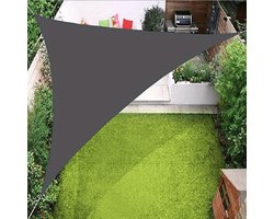 4 x 4 x 4 m Grijze driehoekige zonneschermluifel, 95% UV-blokkerend luifeldoek voor patio, achtertuin - Zware commerciële kwaliteit