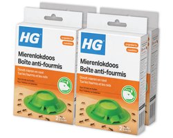 4 x HG Mierenlokdoos 2 stuks per verpakking - Mieren Bestrijding - Mieren Lokdoos - Mierenplaag - Mierenwereld - Mieren In Huis