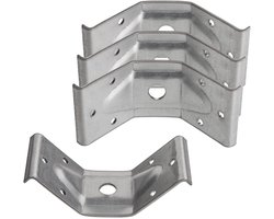 4 x tafelpootbeslag 50 x 100 mm voor verbindingen van frames en tafelpoten