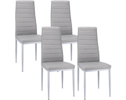 4 x VERUM stoel grijs eco-leer
