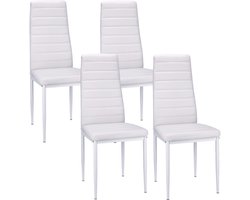4 x VERUM stoel wit eco-leer