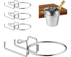 4 x wijnkoeler houder - ijsemmer tafelbeugel - metaal - champagnekoeler frame