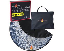 40 inch vuurkorf mat - Blauwe warmte-isolatie en vlambescherming voor terras en tuin