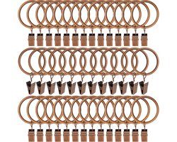 40-pack gordijnringen met clips, gordijnclips met ringen, gordijnringen 1,5 inch binnendiameter, past op gordijnroede tot 1,2 inch