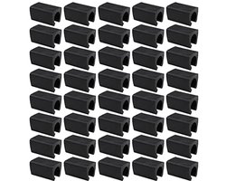40 Stks Antislip Stoel Slee Vloerbeschermers Stoel Voet Rail Beschermers Stoel voor Metalen Stoelen U-Vorm Voet Cap Fit Meubelbeen 14mm