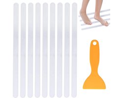 40 stuks - Antislip Strips - 20×2cm - Antislip trap strip - Antislip Stickers - Zelfklevend - Waterproof Anti Slip Trapprofiel Trapstrips - Antislipstickers voor badkuip - Veiligheidsstrips - Voor douche, bad en traptreden - Transparante