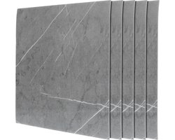 40 Stuks Grijs Marmerlook Zelfklevende Tegels 30x30 cm - Waterdichte XPE Schuim Wandtegels voor Badkamer, Keuken & Woonkamer – Peel & Stick DIY