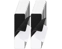 40 stuks klittenband met klittenband - 3 x 10 cm zelfklevende herbruikbare strips voor muren - deuren - tafels - sterke en kleverige strips tape