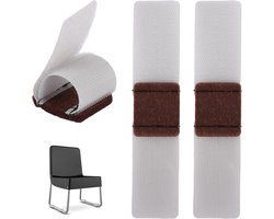 40 stuks meubel-viltdoppen met klittenband sluiting - 145 x 30 mm - stoelpootbeschermers - zelfklevende viltdoppen - schommelstoel - voorkomt krassen