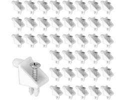 40 stuks plankdragers 5 mm wit #101558, glazen plankdragers voor IKEA PAX plankdragers, geschikt voor de reparatie van kastdeuren, rekken, kastscheidingswanden, kasten