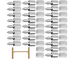 40 Stuks Plankhouders voor Kasten en Rekken met Rubber Cuff, Ideaal voor Organisatie en Opslag