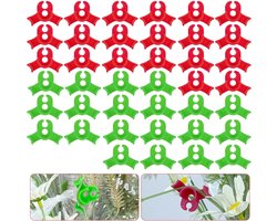 40 Stuks Plant Clips voor Groei en Ondersteuning, 90 Graden Hoek Plant Trainingsclips voor Lage Stress en Steun van Plantstelen (Rood+Groen)