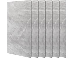 40 Stuks Zelfklevende Tegels Grijs – 30x60 cm, Waterdicht XPE Schuim – Peel & Stick Keukenachterwand – Marmerlook Wanddecoratie voor Badkamer & Woonkamer – DIY Tegelfolie