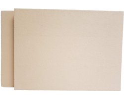 40 x 30 x 4 cm Vuurvaste Chamotte Steen Set van 2 voor Haarden en Kachels