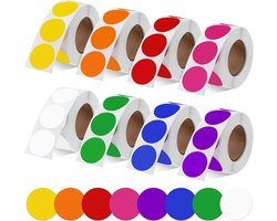 4000 stuks etiketten stippen Stickers - 8 diverse kleuren - voor Kleurcodering/Organiseren/Decoratie/Labelen - Rond 25MM - Op rol