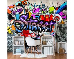 400cm X 280cm - Fotobehang - Street Game, premium print vliesbehang