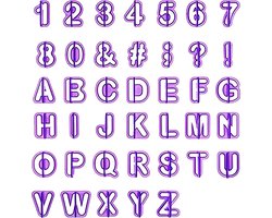 40x Alfabet Uitsteekvormpjes Set | Koekjes Vormen | Fondant | Cijfers