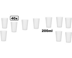 40x Limonade Herbruikbare beker 200ml - 20x vaatwasserbestendig - Festival thema feest evenement party next generation