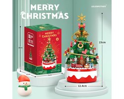 418+ PCS Kerstboom Bouwstenen/Verlichting Street View Muziekdoos Gemonteerd Bouwstenen/Kinderspeelgoed/Vakantiegeschenken