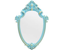 41,9 x 27,9 cm Vintage spiegel antieke spiegel decoratieve muur spiegel schild vorm blauw 41,9 x 27,9 cm Vintage spiegel antieke spiegel decoratieve muur spiegel schild vorm blauw