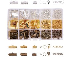 420 Stuks Sieraden Maakset - DIY Creatieve Sieraden, Klemmen, Sluitingen, Verlengers en Meer voor Kettingen