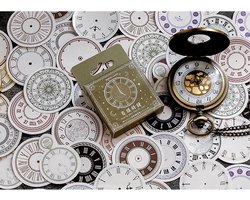 45 Stickers Klok - Lege Klokken - B057 - Stickerdoosje - Voor Scrapbook Of Bullet Journal - Agenda Stickers - Decoratie Stickers