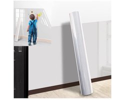 45cm * 10m - Muurbeschermfolie - Behang - Elektrostatische hechting - Glanzende beschermfolie - Decoratieve muurfolie - Krasbestendig - Waterdicht - Vlekbestendig - Beschadigt de muren niet - Elektrostatische muurbeschermfolie - Transparante - 2XL