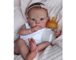 45cm pasgeboren baby volledig lichaam vinyl siliconen levensechte baby meerdere lagen schilderen 3D huid met zichtbare aderen