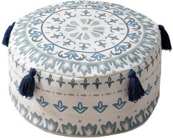 45x20 cm - Scandinavische Simplicity Vloerkussen - Geometrische Print - Blauw