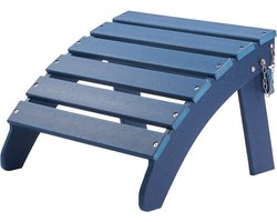 47,7 cm Hdpe Opvouwbare Adirondack Kruk, Weerbestendige Voetensteun voor Adirondack Stoel, Ideaal voor Veranda, Zwembad, Gazon, Achtertuin, Blauw