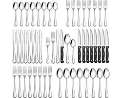 48-delige bestekset voor 8 personen - Roestvrij staal, vaatwasmachinebestendig met luxe spiegelafwerking