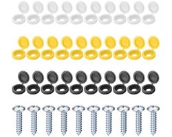 48 stuks klapschroefdoppen voor schroeven - roestvrijstalen schroeven en scharnierafdekkingen voor meubels - waterdicht en glad oppervlak